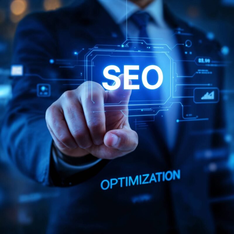 Infographie représentant l’expérience utilisateur sur un site web, avec navigation intuitive, contenu de qualité et optimisation SEO pour améliorer le classement et l’engagement. ✅